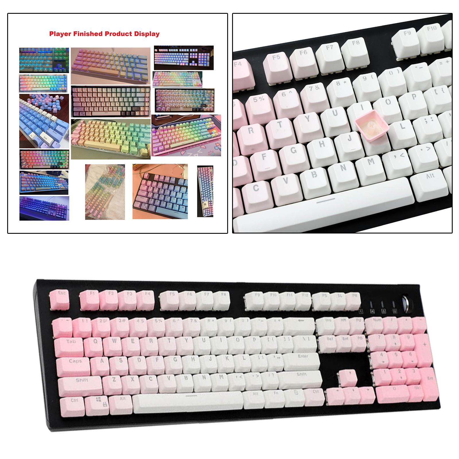 104 Keys Mechanical Switch Keyboard Keycaps PBT Keycaps Waterproof Anti-Slip