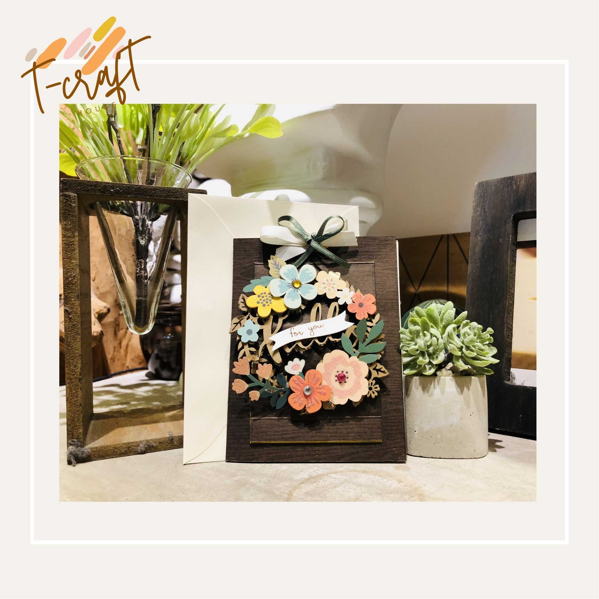 COMBO QUÀ HANDMADE KHUNG TRANH HOA VÀ THIỆP 3D – MÓN QUÀ SINH ĐỘNG VÀ Ý NGHĨA T.CRAFT HOUSE MẪU 1