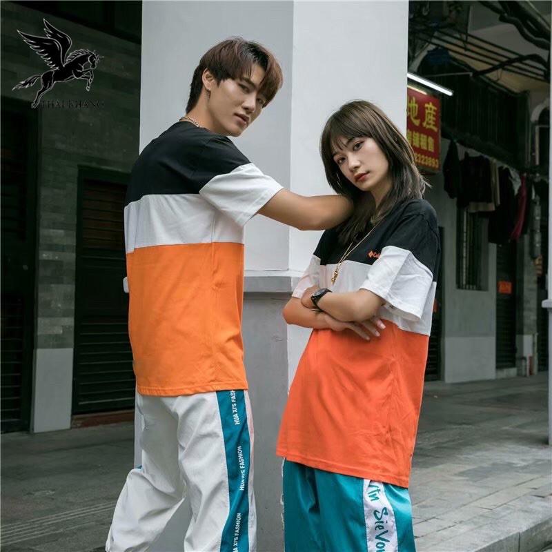 áo thun nam nữ form rộng chất liệu có tròn cao cấp size 50-70kg, áo thun unisex sọc ngang