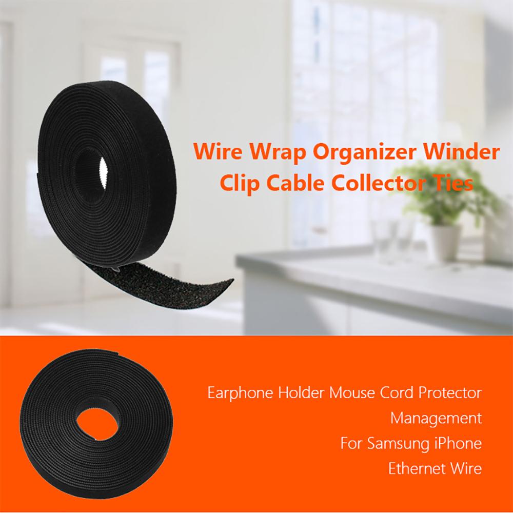 10m Nylon Nylon Wire Wrap Organizer Winder Clip Cable Collector Tie Wire Replacement For Samsung iPhone Ethernet Wire