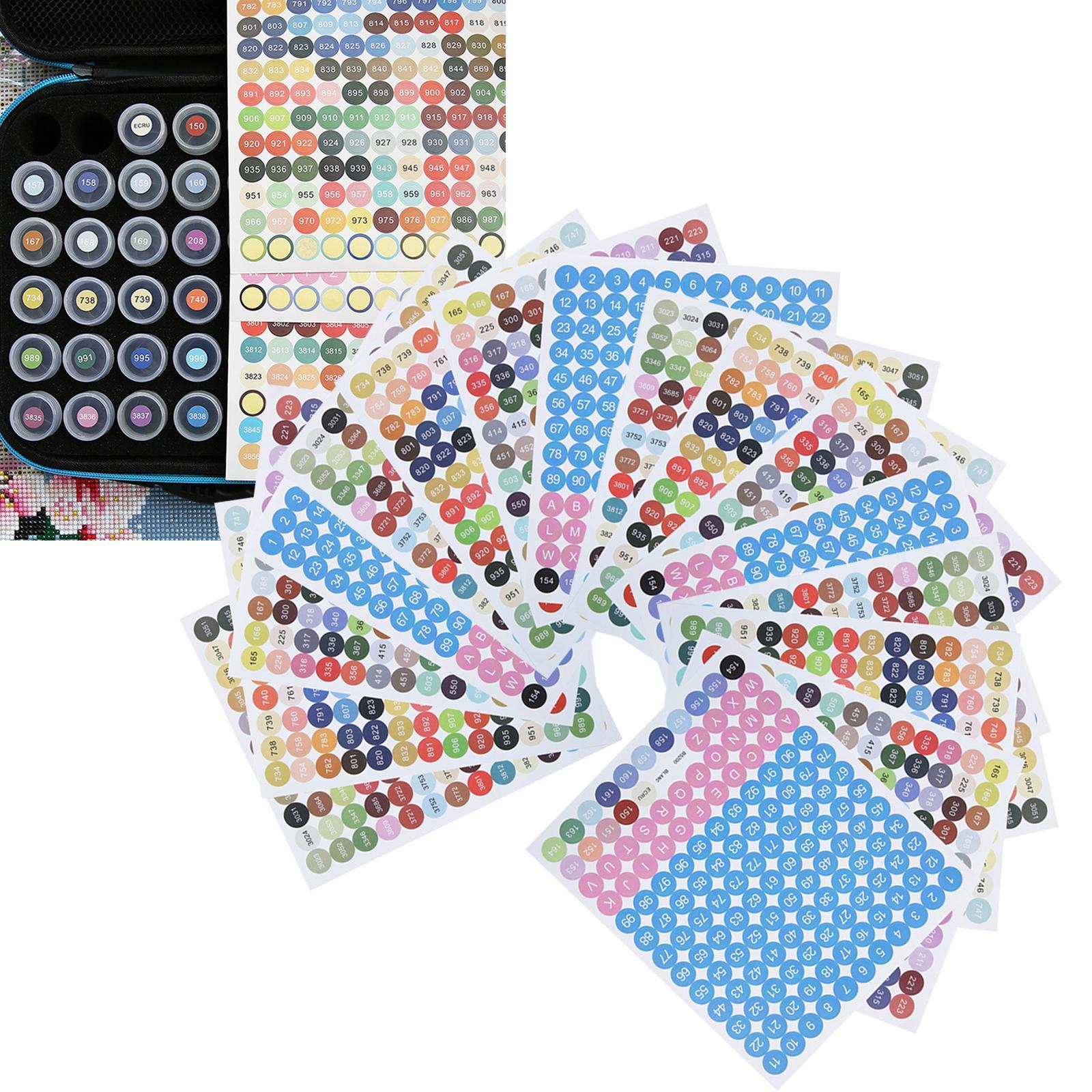 Number stickers colorful