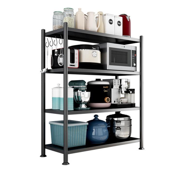 Kệ đa năng để lò vi sóng thép đen cao cấp 60x40x120,Kệ Để Lò Vi Sóng INOX 304 Sơn Tĩnh Điện Đen Đa Năng Nhà Bếp siêu bền