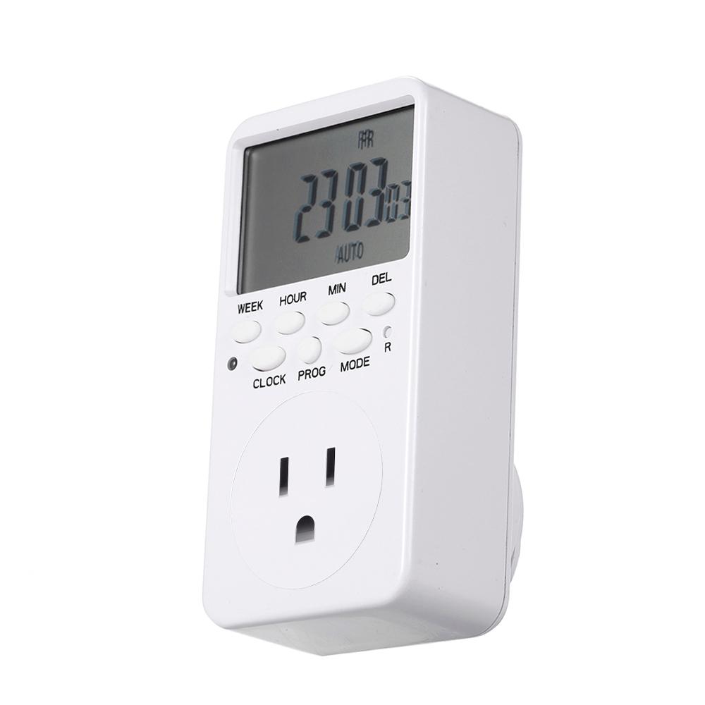 Digital Timer Switch Socket LCD Display Plug-in Programmable Time Switch Energy Saving Intelligent Electronic Timing Socket