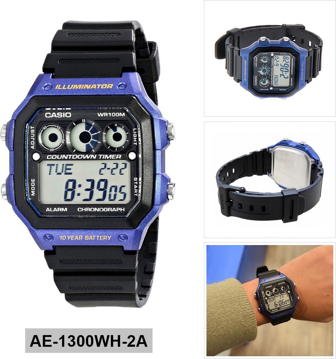 Đồng hồ nam dây nhựa Casio AE-1300WH-2AVDF