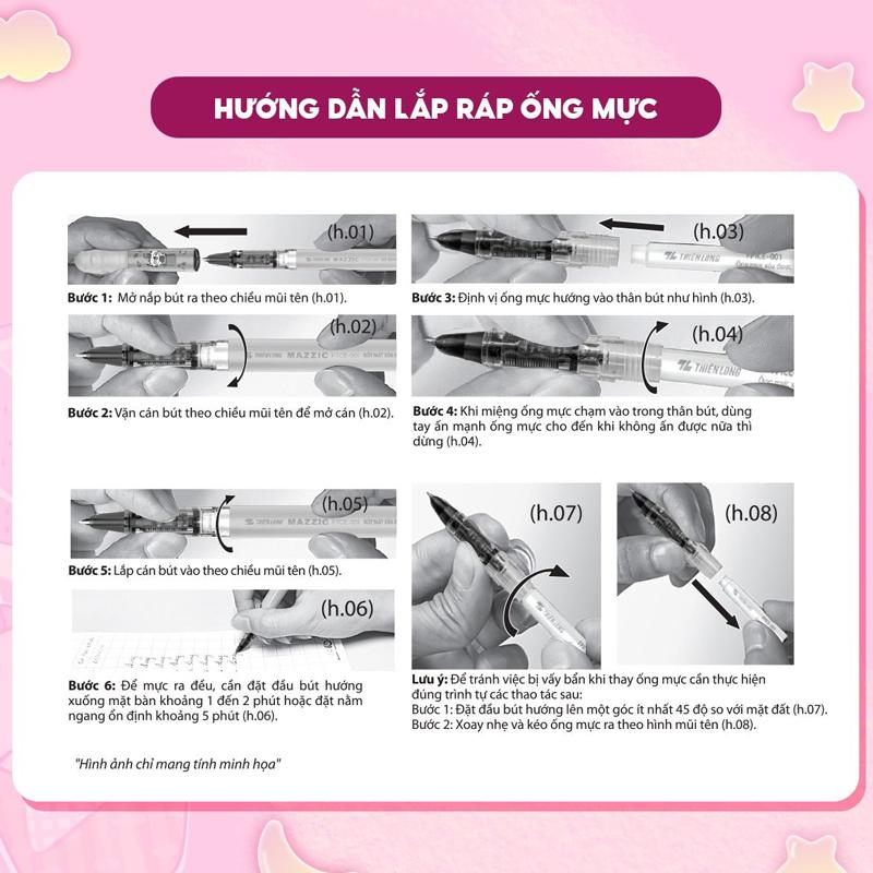 Bút Máy Xóa Được Mazzic - Thiên Long FTCE-001 - Mực Tím