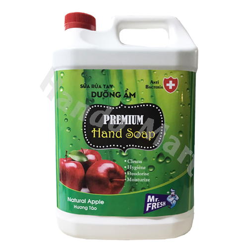 Nước Rửa Tay Làm Sạch &Amp; Khử Mùi Premium Hand Soap Mr Fresh Hàn Quốc 5L 3 Mùi Hương Táo , Dâu , Quế - Táo