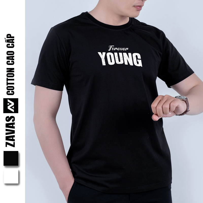 Áo phông nam cao cấp cổ tròn ngắn tay đẹp chất vải cotton co giãn 4 chiều thoáng mát ZAVAS Z04