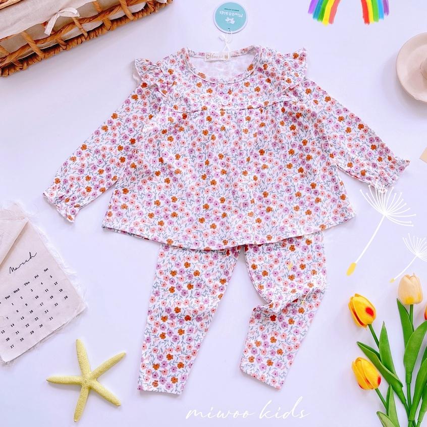 Bộ dài tay cánh tiên quần dài Bozip dáng baby doll siêu mềm mịn mát cho bé gái - HÀNG LOẠI 1 Bảng 2