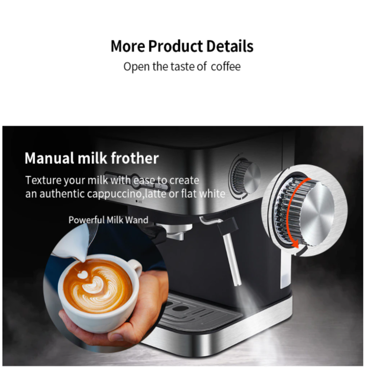 Máy pha cà phê Espresso BioloMix CM6866 công suất 1050W tích hợp hệ thống Cappuccino có thể điều chỉnh - Hàng Nhập Khẩu