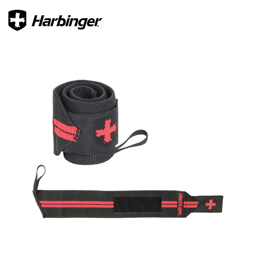 Dụng cụ hỗ trợ cổ tay Harbinger Red Line WristWraps_Black-Red