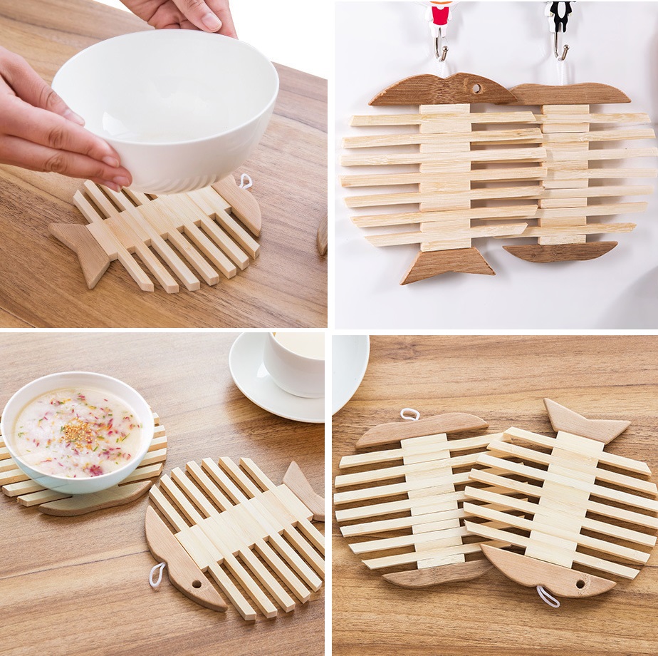 Rế nồi cách nhiệt bằng gỗ hình