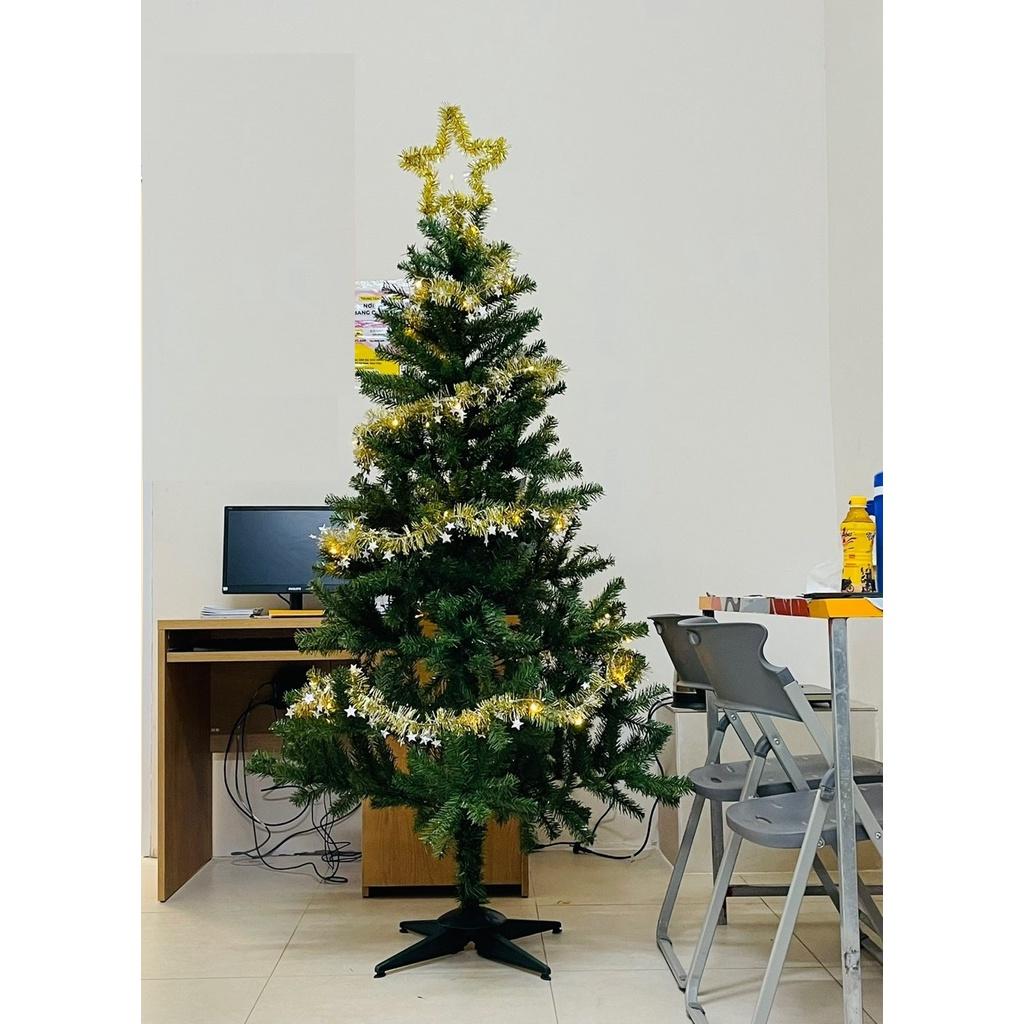 Cây thông noel xanh 1m8 kèm bộ phụ kiện trang trí giáng sinh