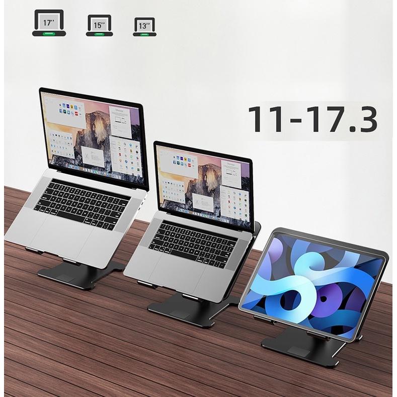 Giá đỡ laptop macbook stand nhôm cao cấp MT99 Plus chân đế xoay tròn cho máy 11 inch - 17 inch