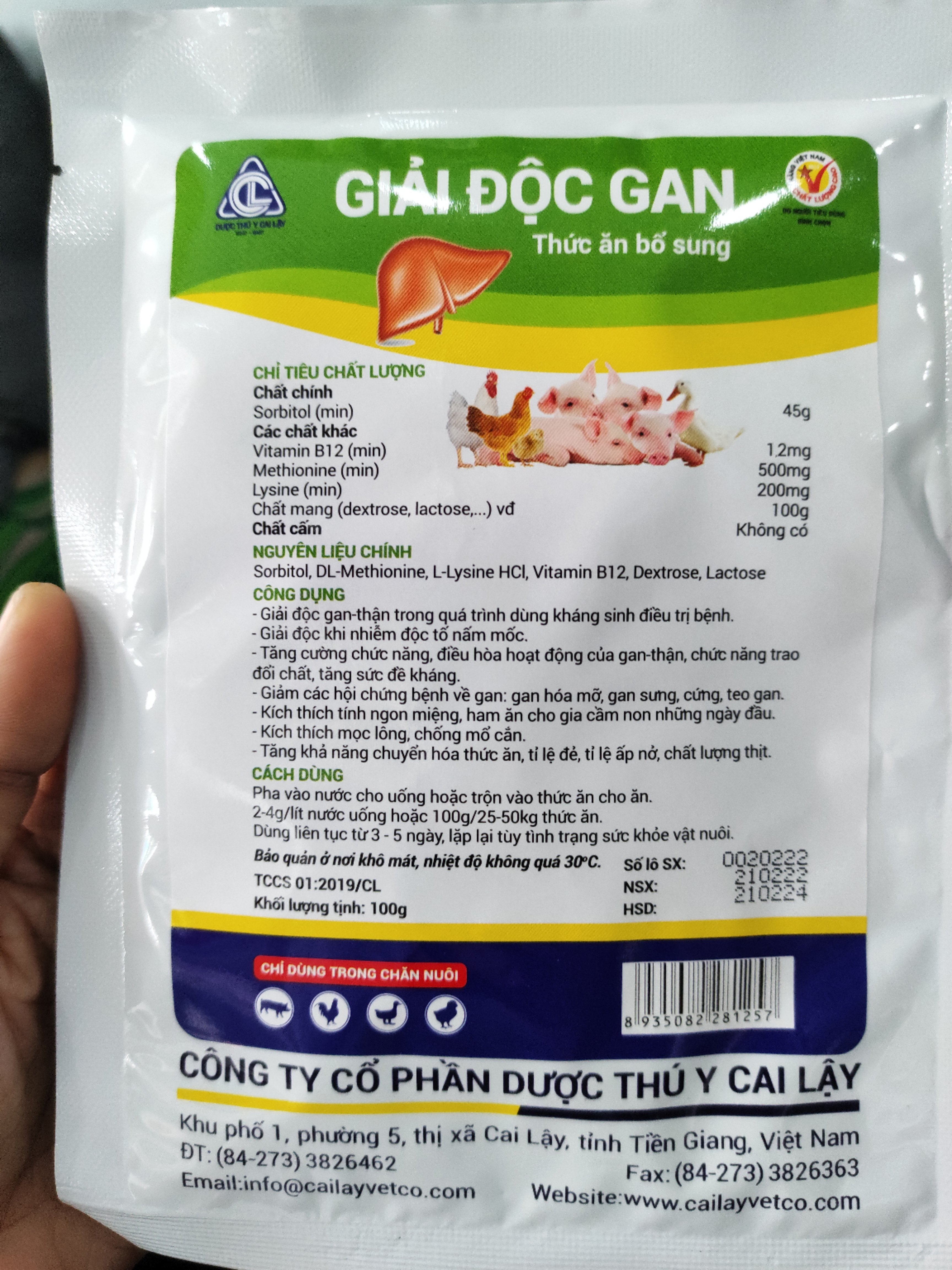Thức ăn bổ sung Giải Độc Gan Tăng cường chức năng, điều hòa hoạt động của gan-thận, chức năng trao đổi chất, tăng sức đề kháng.
Giảm các hội chứng bệnh về gan