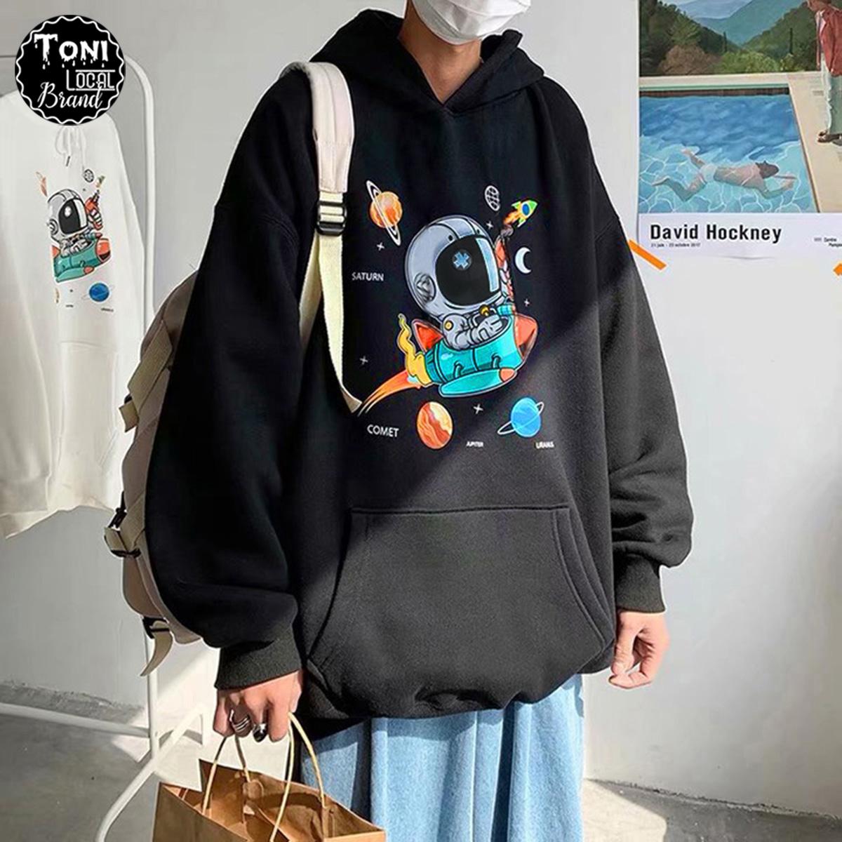 Áo Hoodie Local Brand ROCKET ASTRONAUT nỉ bông dày form rộng Unisex (HD3020L - Full Box - Kèm Video Ảnh Thật)