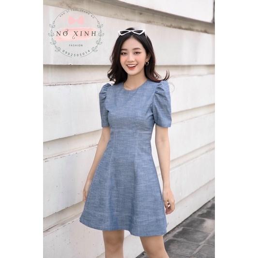 Đầm Xoè Công Sở Dự Tiệc Dạo Phố Tay Phồng Có Size S-M-L-XL-XXL