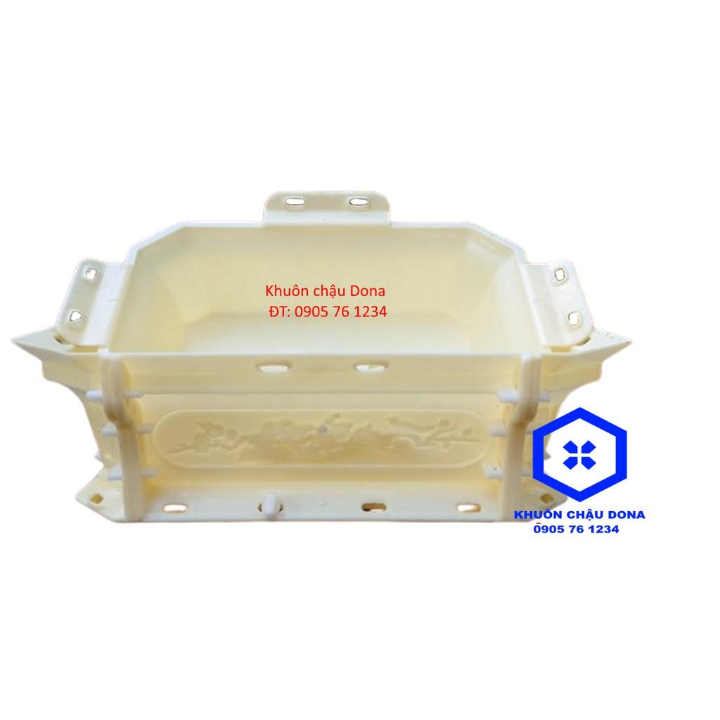 Khuôn Đúc Chậu Cảnh ABS Chữ Nhật Vát Góc Dài 75 -Rộng 45 - Cao 20 cm