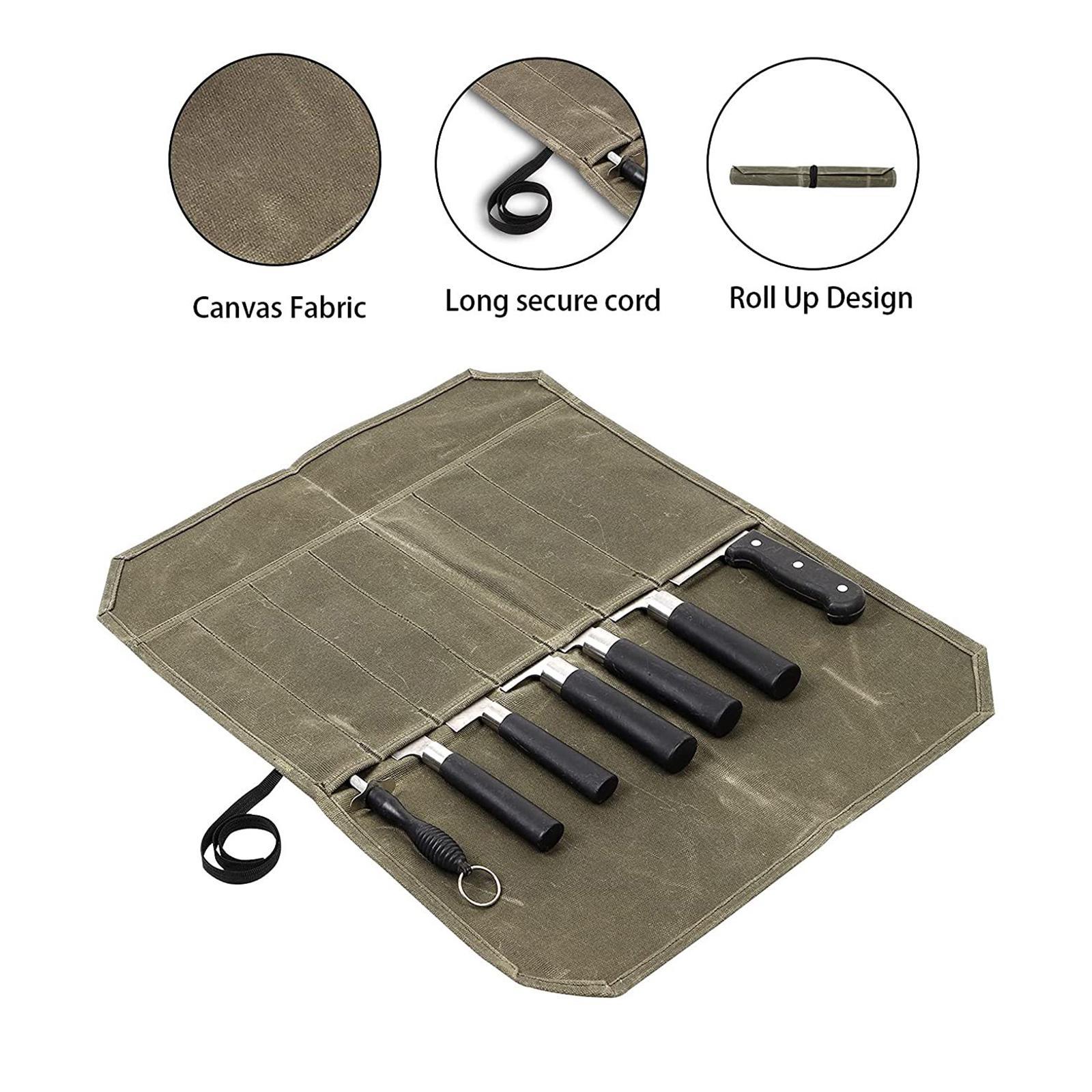 Foldable Chef Roll Bag Cooking Tools Storage Pouch Bag Pouch Holders Chef Bag Chef Case for Home Outdoor Camping