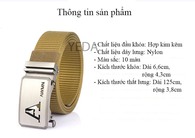 Thắt lưng dây nịt nam cao cấp phong cách Châu Âu thắt lưng khóa tự động mã AWMNCLG