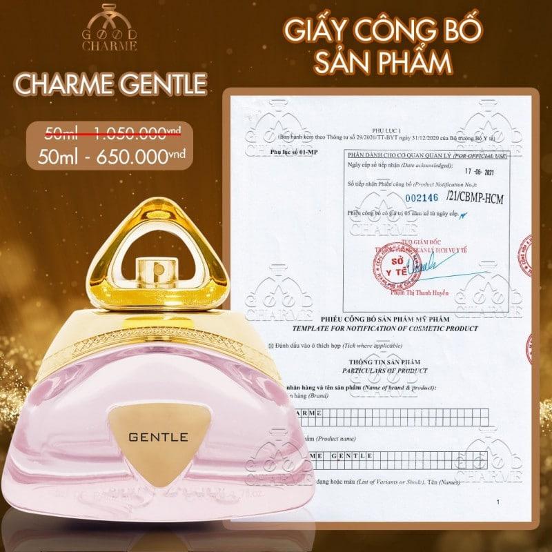 Nước hoa nữ cao cấp Charme Gentle 50ml mùi hương thanh lịch nhẹ nhàng lưu hương lâu cả ngày