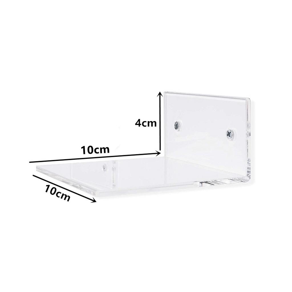 2x2x Small Bathroom 10cm Clear Acrylic Floating Wall Shelf Display Organizer