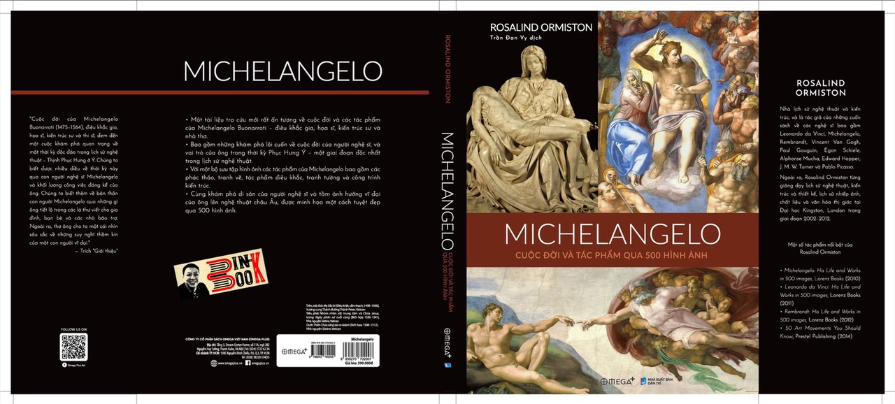 MICHELANGELO Cuộc đời và tác phẩm qua 500 hình ảnh – Bìa cứng in màu toàn bộ - Omega Plus