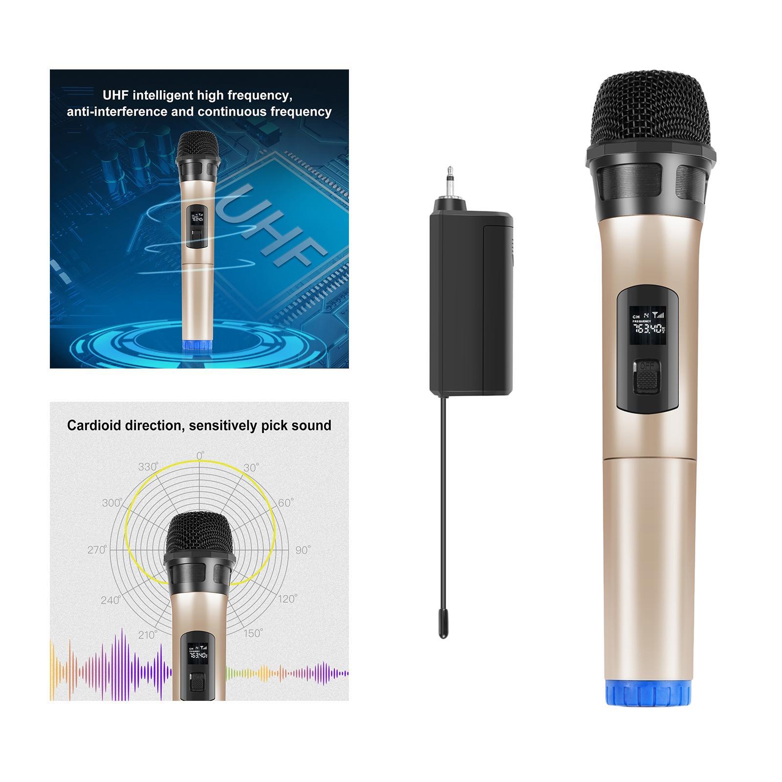 UHF Metal Dynamic Handheld Karaoke Mic for Camera Karaoke Machine Singing