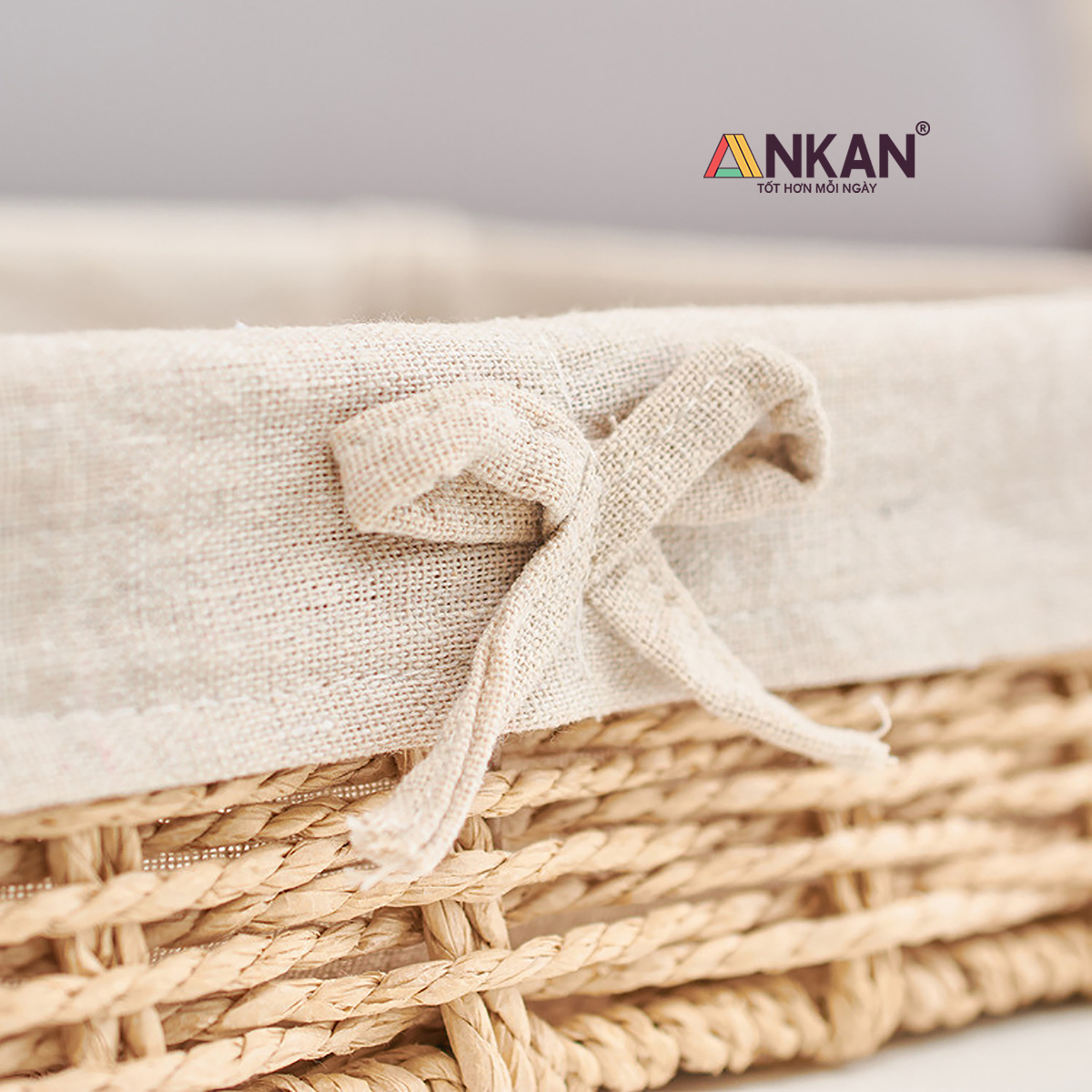 Khay Đựng Bánh Kẹo Hoa Quả Sang Trọng Chữ Nhật Lót Vải Nơ Đa Năng