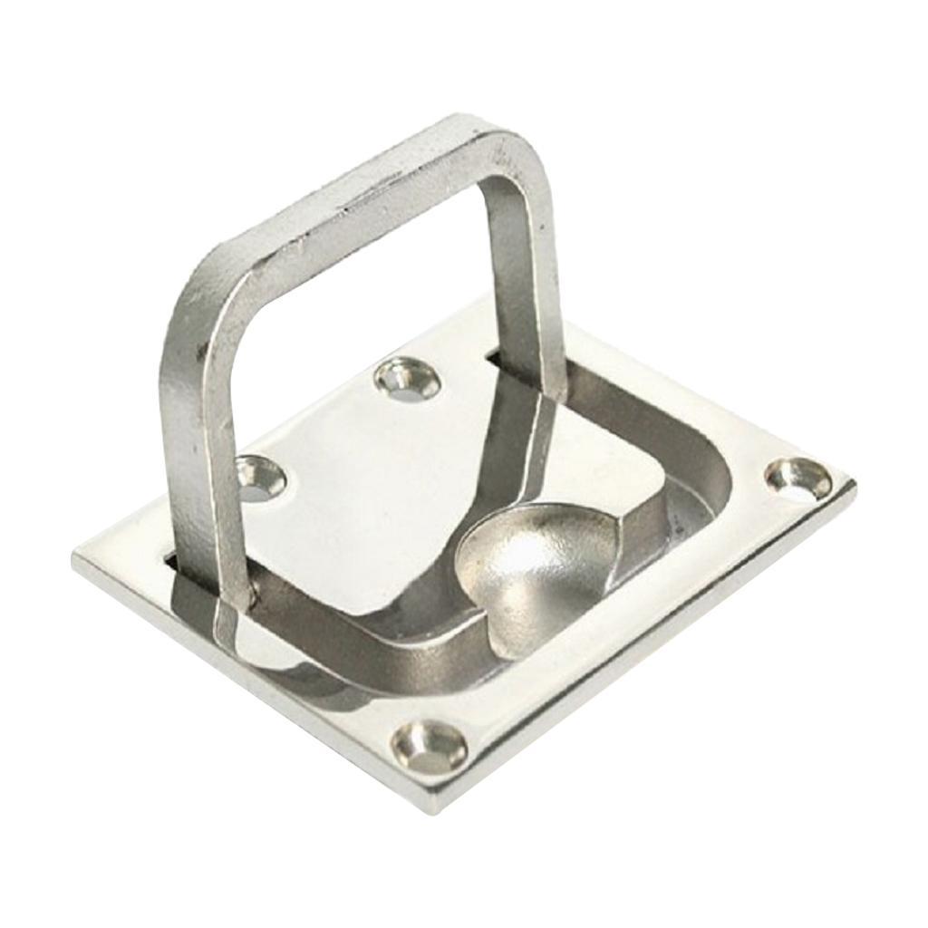 Marine 316 Stainless Steel 3" Flush Pull Locker Lift Handle