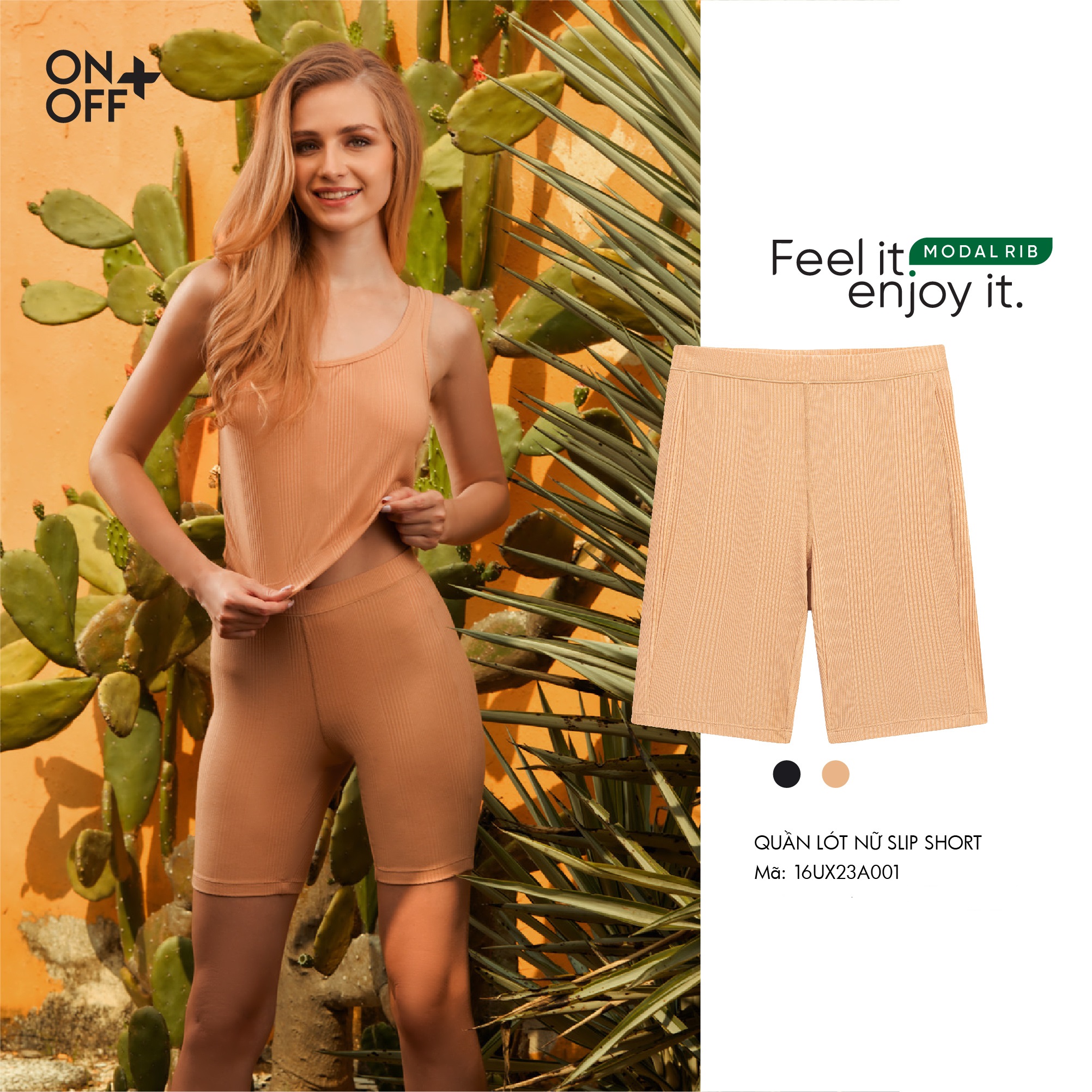 Quần lót nữ slip short leging modal rip mềm nhẹ thoáng mát 16UX23A001