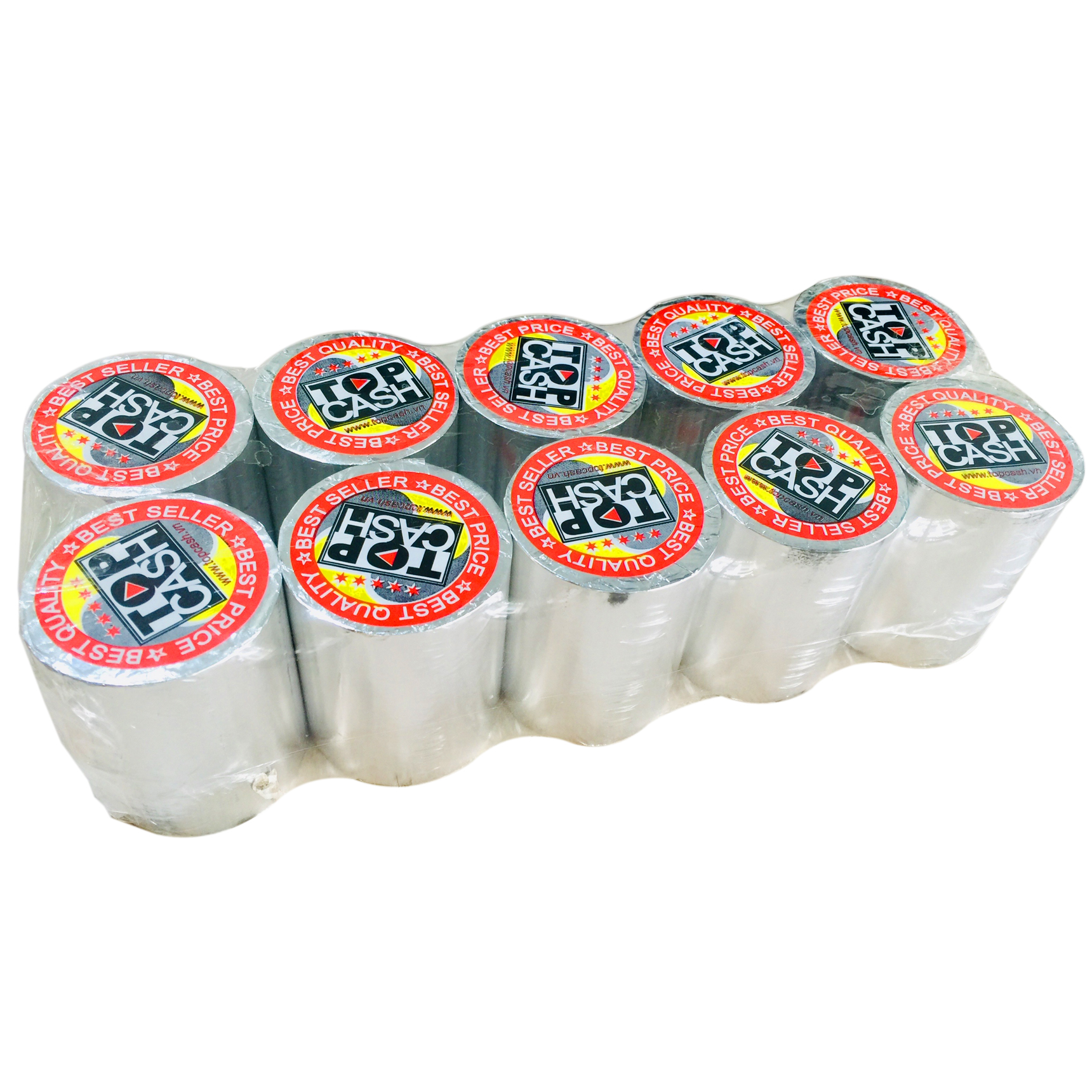 10 cuộn giấy in nhiệt, in bill, in hóa đơn TOPCASH K80mm phi 45mm dùng cho máy in nhiệt in hóa đơn, máy tính tiền. Hàng chính hãng