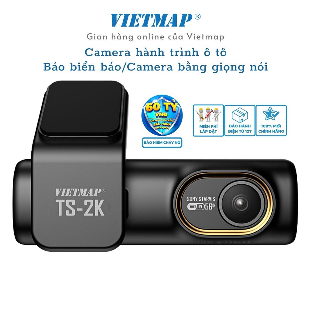 Camera hành trình Vietmap TS-2K - Cảnh báo giao thông bằng giọng nói-Ghi hình 2K - Hàng Chính Hãng