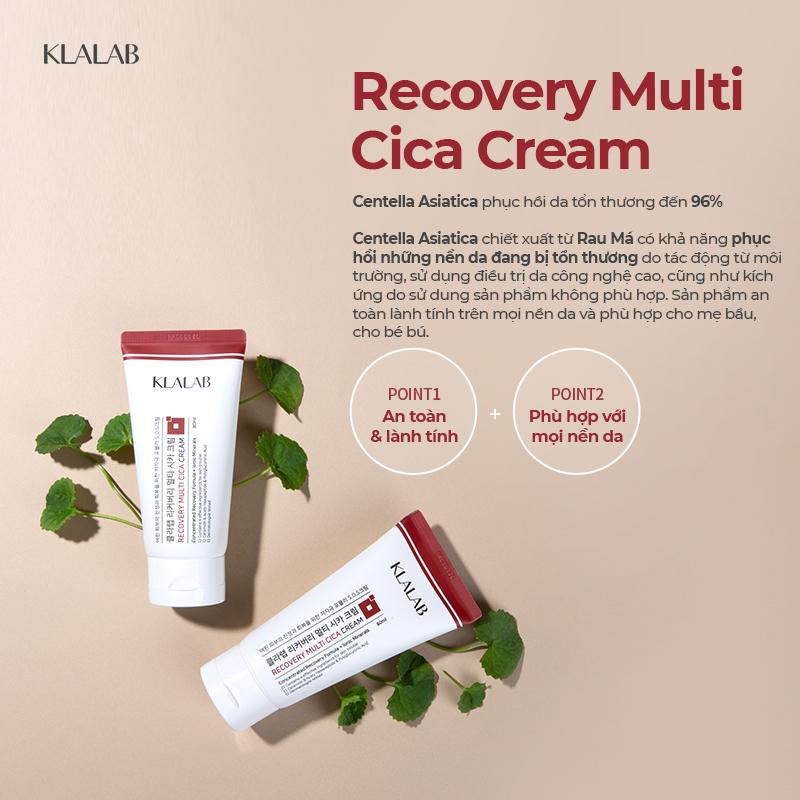 Kem Phục Hồi Da KLALAB Recovery Mutil CiCa Cream 80ml - K2V Shop