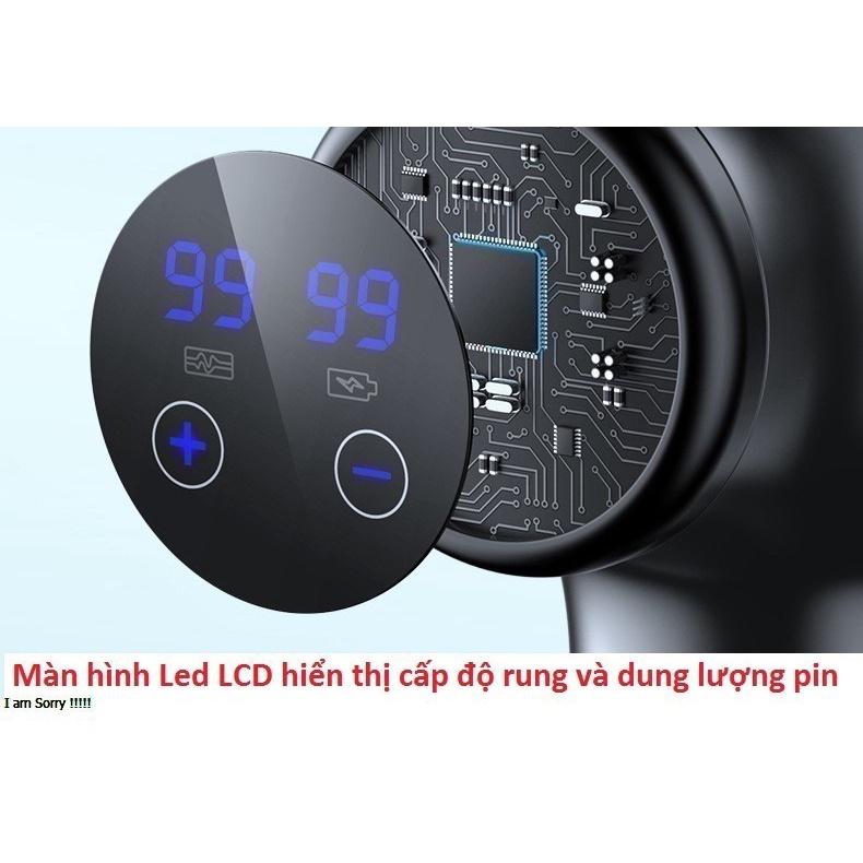 Súng massage gun cầm tay máy massage KONKA 8 đầu massage 99 mức độ rung - giảm nhức mỏi toàn thân