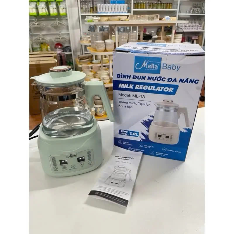Máy Đun Nước Đa Năng Melia ML-13 1.8L, Bình Đun Thông Minh Milk Regulator, Điều Chỉnh Nhiệt Độ, Tiện Lợi Cho Gia Đình - HÀNG CHÍNH HÃNG MINIIN
