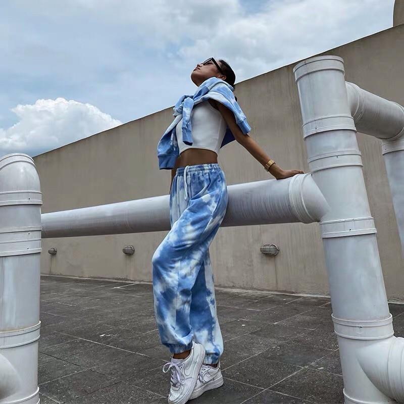 Quần Jogger Nam, Nữ Loang Màu Dài Ống Rộng Có Bo SIMPLE Ulzzang Unisex