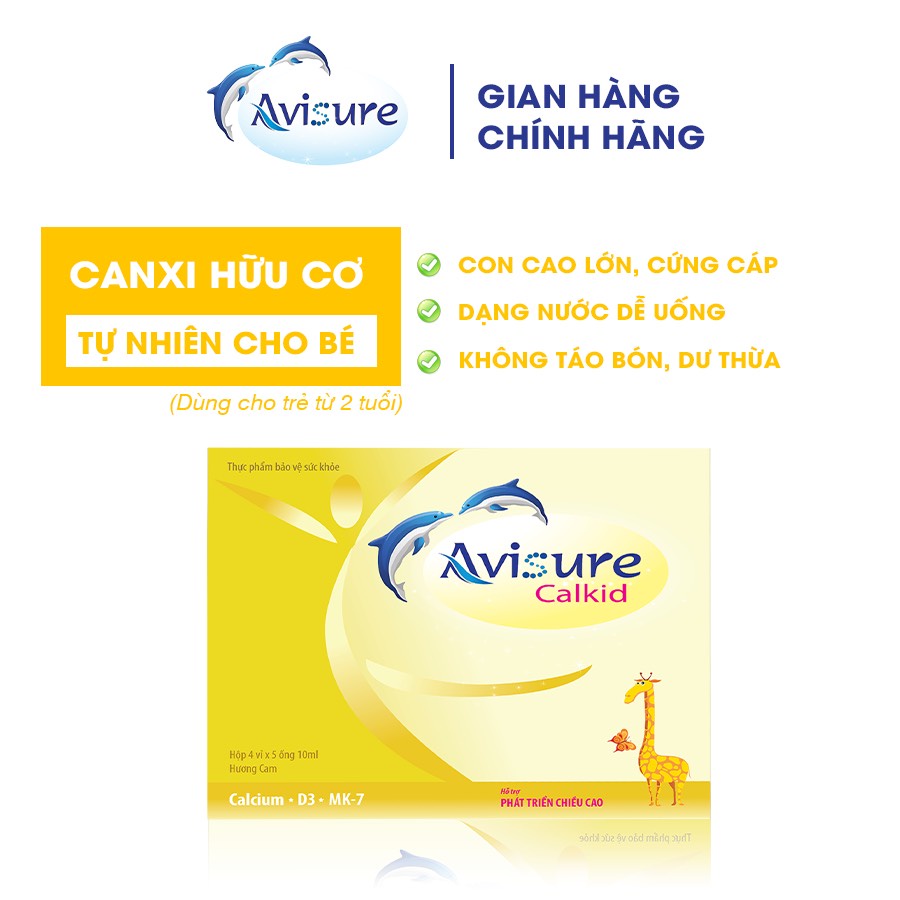 Avisure Calkid Canxi hữu cơ cho bé cao lớn vượt trội