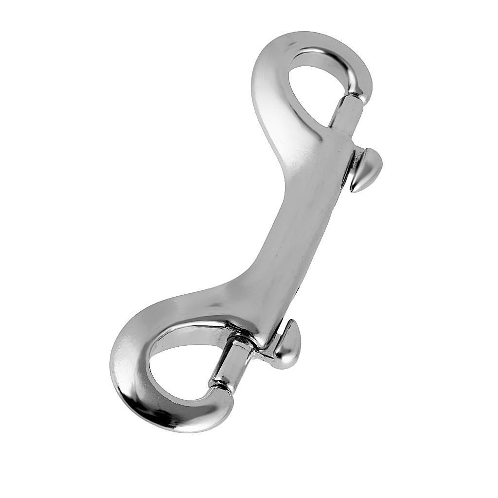 5xDiving Stainless Steel Double Ended Bolt Snap Buckle Metal Clip 90mm