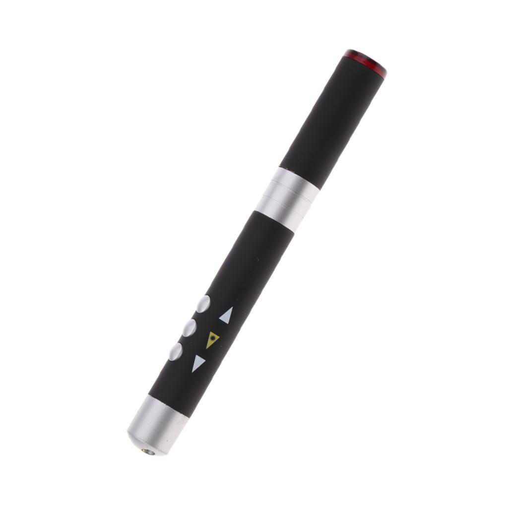 Wireless Presenter PPT Page Pen Clicker Remote Control USB Pointer Black