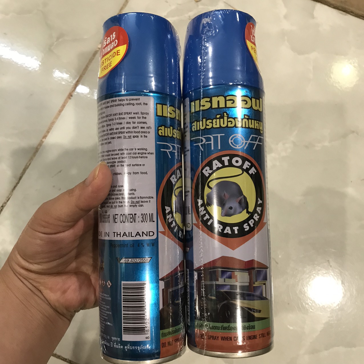 Xịt đuổi chuột, hàng Thái Lan loại mới 300ml, đuổi chuột sinh học an toàn và hiệu quả - Hàng chính hãng