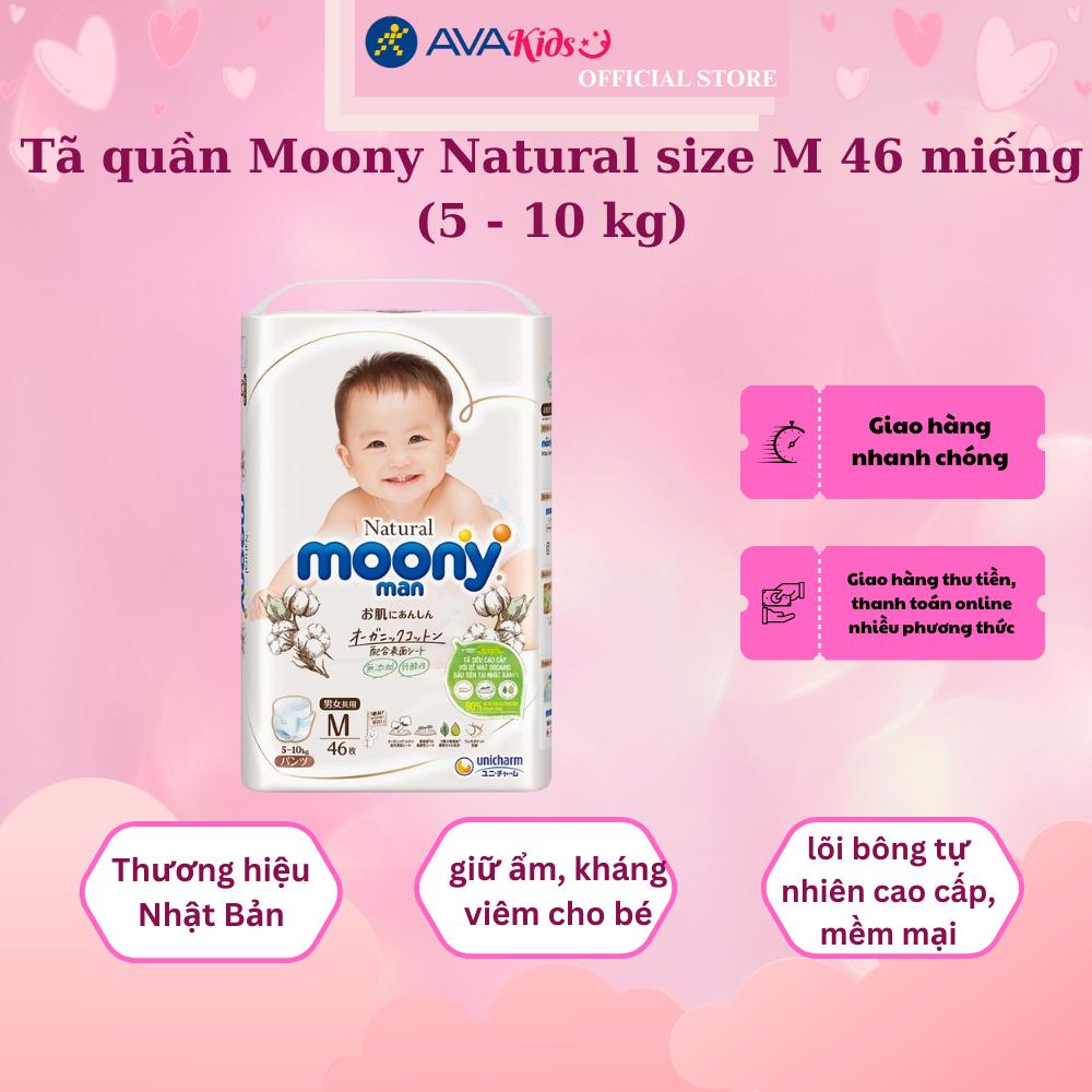 Tã quần Moony Natural size M 46 miếng (5 - 10 kg)