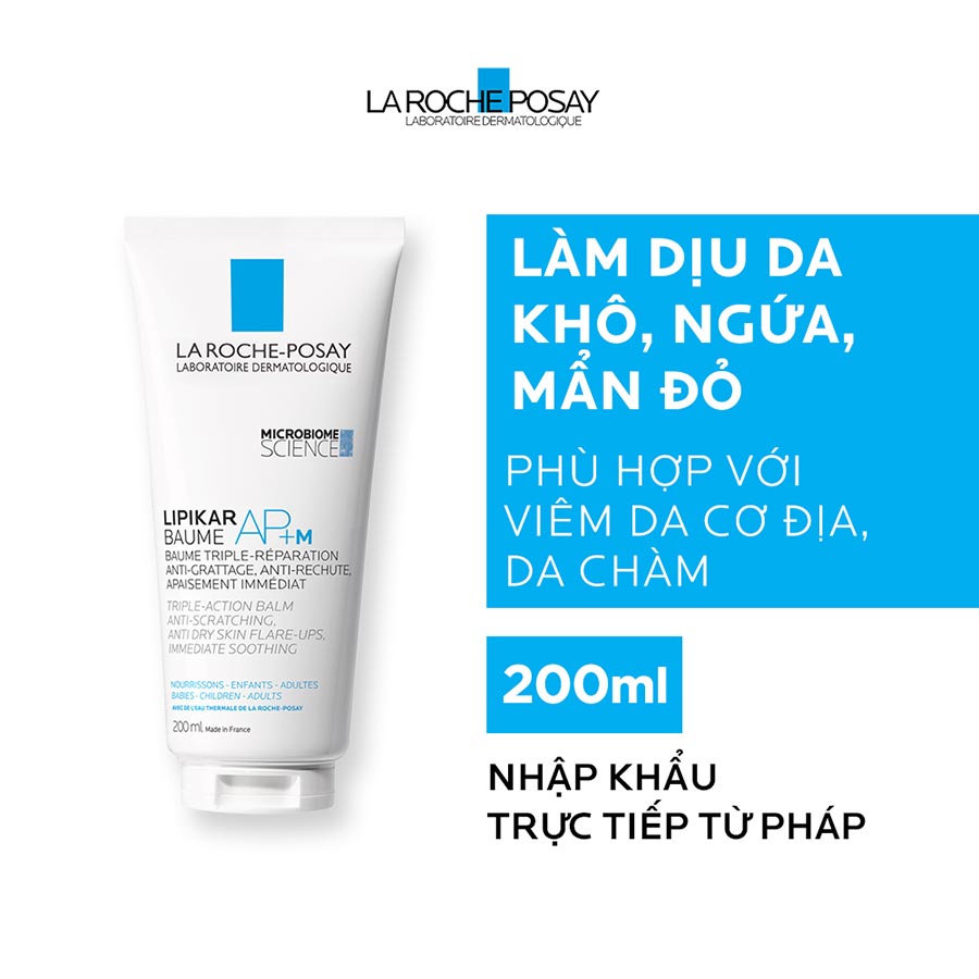 Kem Dưỡng làm dịu da cho da khô &amp; ngứa La Roche-Posay Lipikar Baume AP+ 200ml