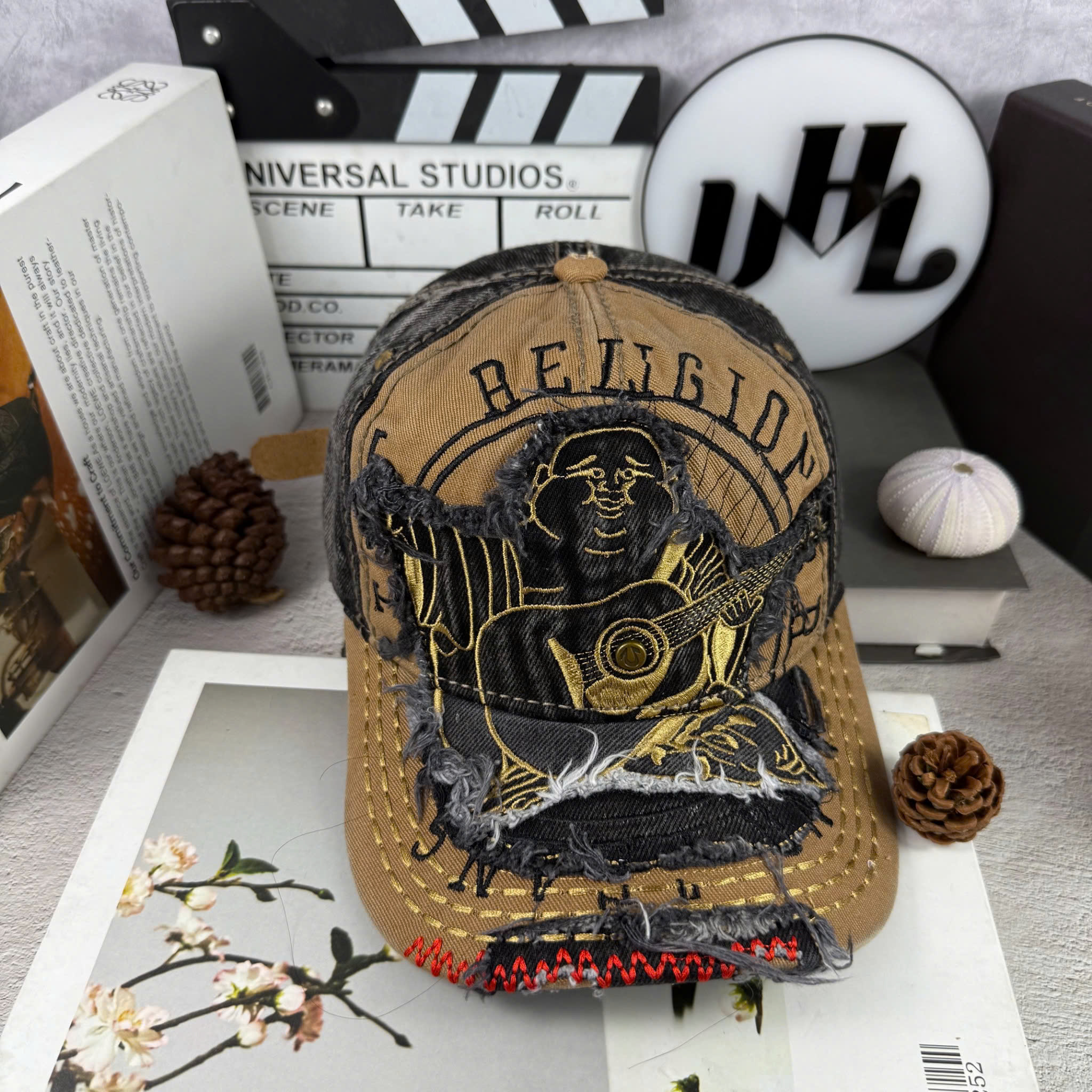 Nón kết, mũ lưỡi trai Ông địa Rebels vải jeans form chuẩn siêu đẹp (Ảnh thật)