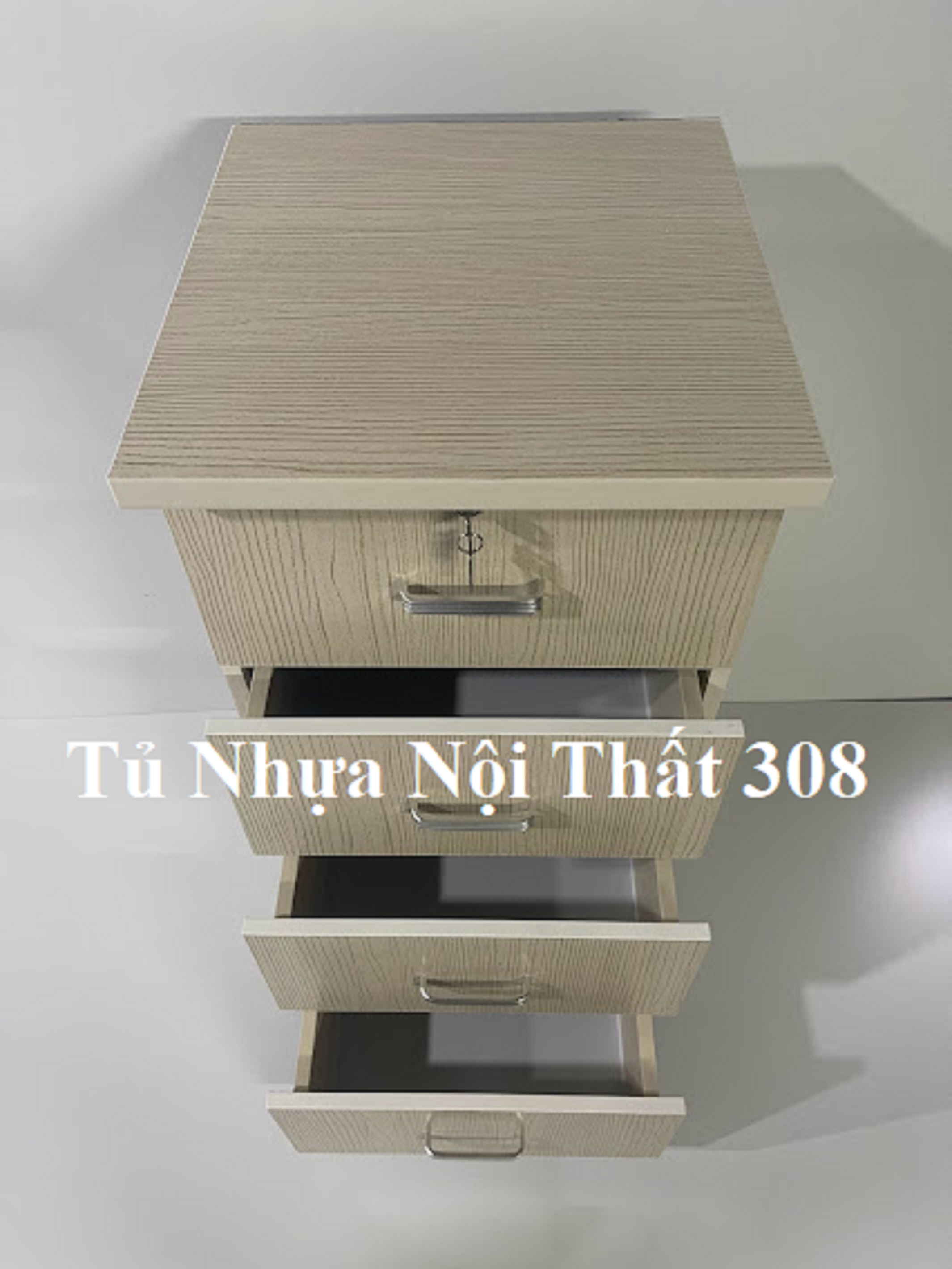 Tủ, Kệ Đầu Giường Nhựa Đài Loan Cao 89,5cm Ngang 42cm Sâu 42cm Màu Gỗ Sồi K108