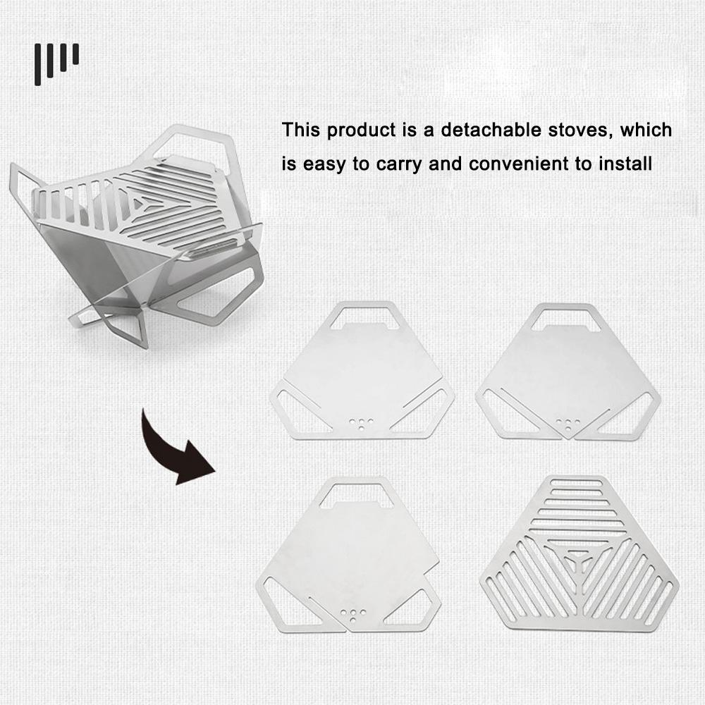 Bếp di động có thể tháo rời bằng thép không gỉ đi Picnic, nướng BBQ