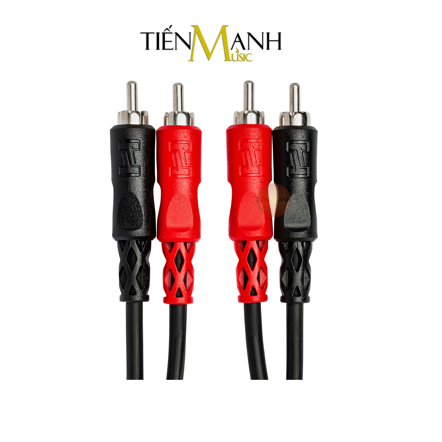 Cặp Dây Cáp Loa Kiểm Âm Hosa 2 Đầu RCA Hoa Sen CRA-202, CRA-203 Studio Monitor Cable Hàng Chính Hãng - Kèm Móng Gẩy DreamMaker