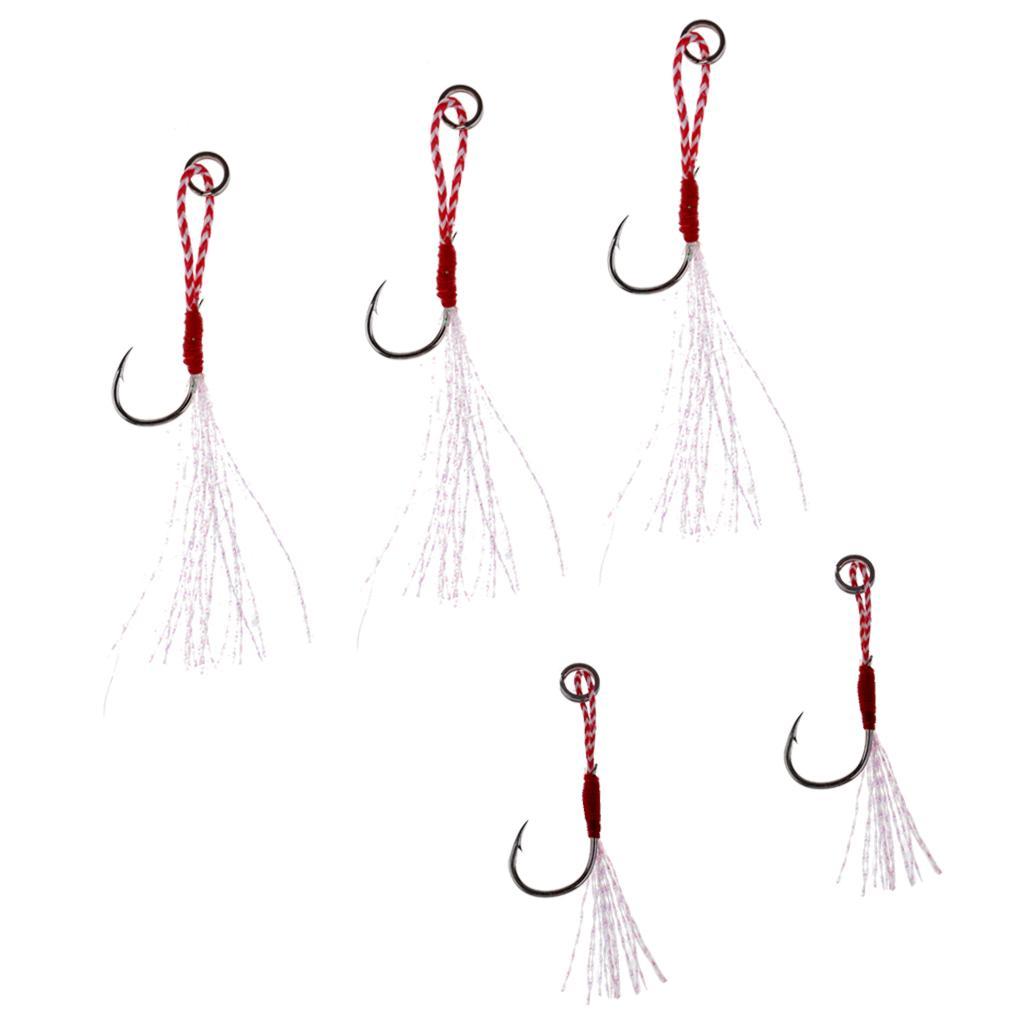 2-8pack Hi-carbon Assist Hook Fishing Jig Hooks Live Baits Hooks Fishhooks 13#