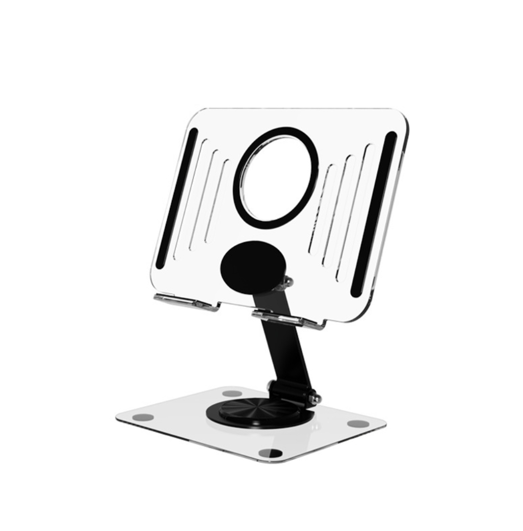 Kệ đỡ giá đỡ đế tản nhiệt cho ipad máy tính bảng hợp kim nhôm gấp gọn xoay 360 độ nhiều nấc độ cao - Hàng chính hãng