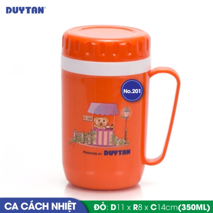 Ca cách nhiệt nhựa Duy Tân 350ml (11 x 8 x 14 cm) - 32017 - Giao màu ngẫu nhiên - Hàng chính hãng