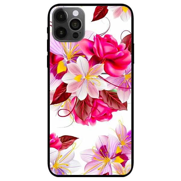 Ốp lưng dành cho Iphone 11 / 11 Pro / 11 Pro Max - Hoa Đỏ Nền Trắng